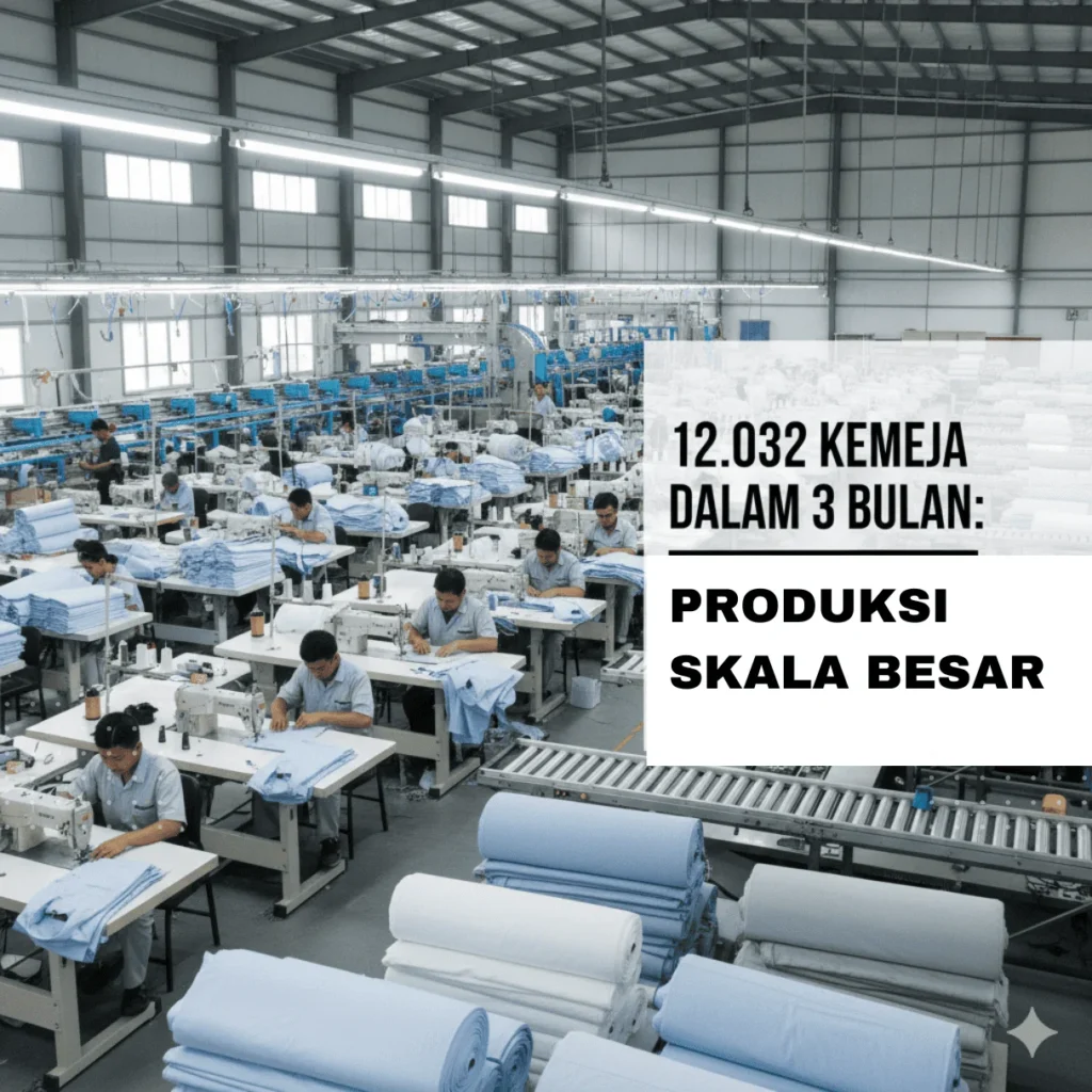 12.032 Kemeja dalam 3 Bulan: Kisah Sukses Produksi Skala Besar Kami