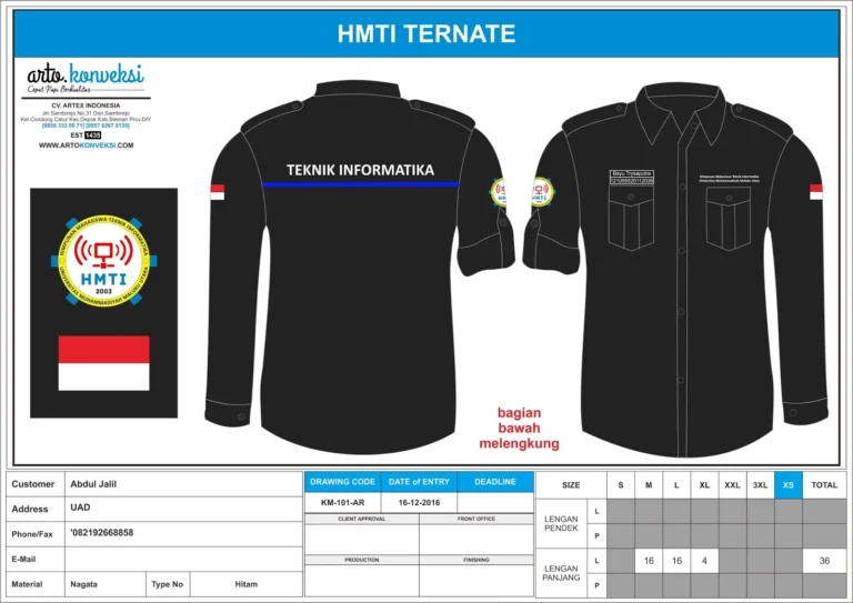 Desain Kemeja Organisasi Bertema Tradisional Indonesia yang Memukau