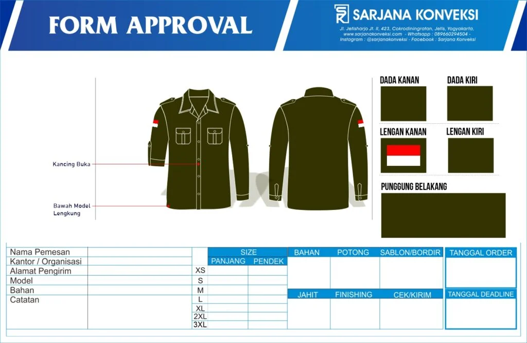 desain kemeja organisasi Archives - SARJANA KONVEKSI