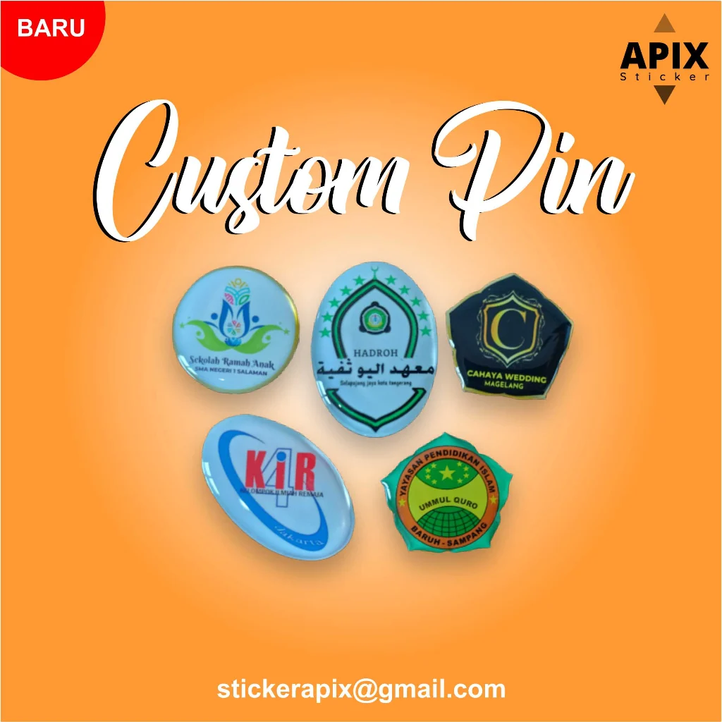 Jual CUSTOM PIN LOGO FOTO ORGANISASI / PERUSAHAAN / SEKOLAH / KOMUNITAS