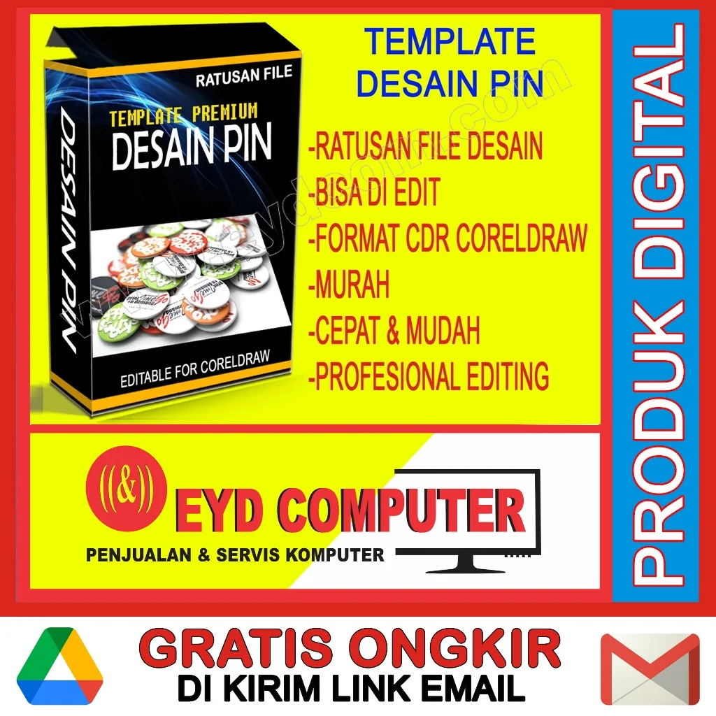 Jual DESAIN PIN FORMAT CDR CORELDRAW KARAKTER TEMPLETE CDR CORELDRAW
