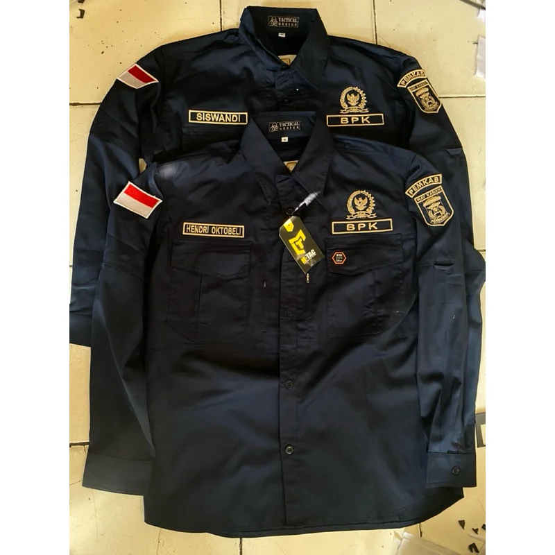 Jual KEMEJA TAKTIKAL FUL BORDIR TIMBUL CUSTOM KADES LURAH INSTANSI