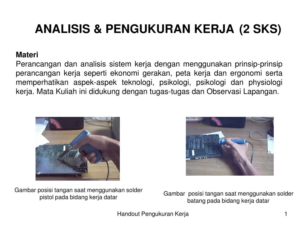 PPT - ANALISIS & PENGUKURAN KERJA (2 SKS) PowerPoint Presentation - ID