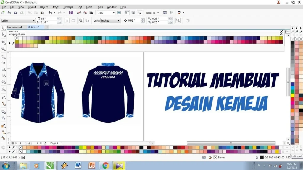 Tutorial Membuat Desain Kemeja - YouTube